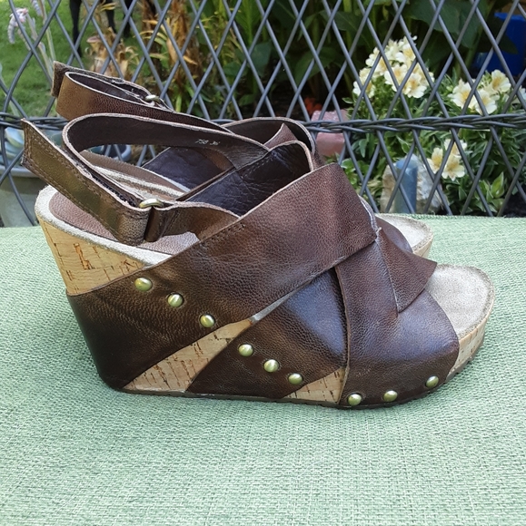 Antelope Brown Leather Wedge Heel Sandal. Size EU 36. - Picture 3 of 15